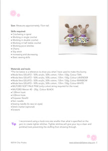 AMIGURUMI PATTERN/ tutorial (English) Amigurumi Bunny - "Lily the Bunny" pdf - US terminology