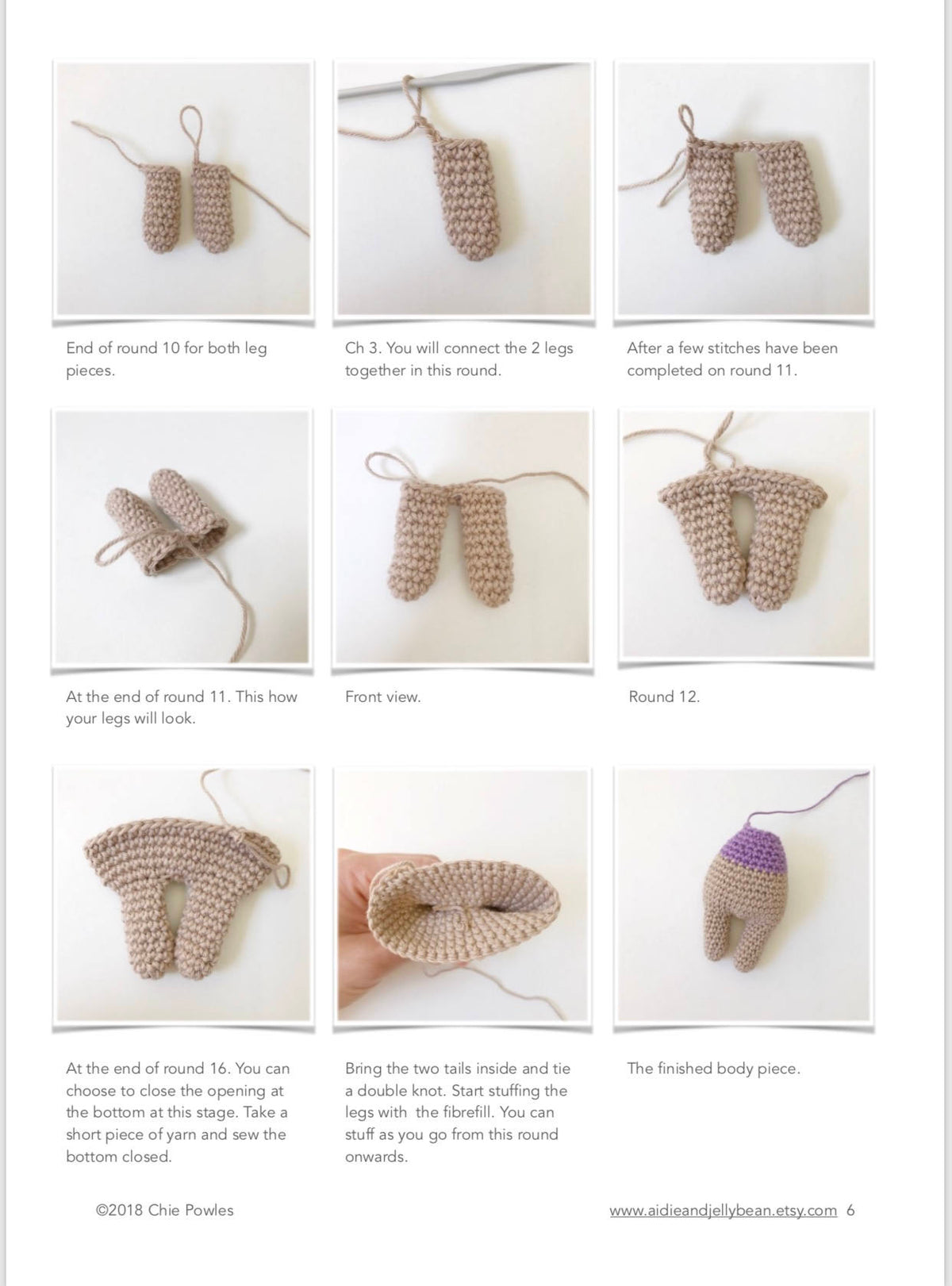 AMIGURUMI PATTERN/ tutorial (English) Amigurumi Bunny - "Lily the Bunny" pdf - US terminology