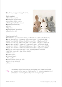 AMIGURUMI PATTERN/ tutorial (English) Amigurumi Bunny - "Easter Bunny Trio" pdf - US terminology