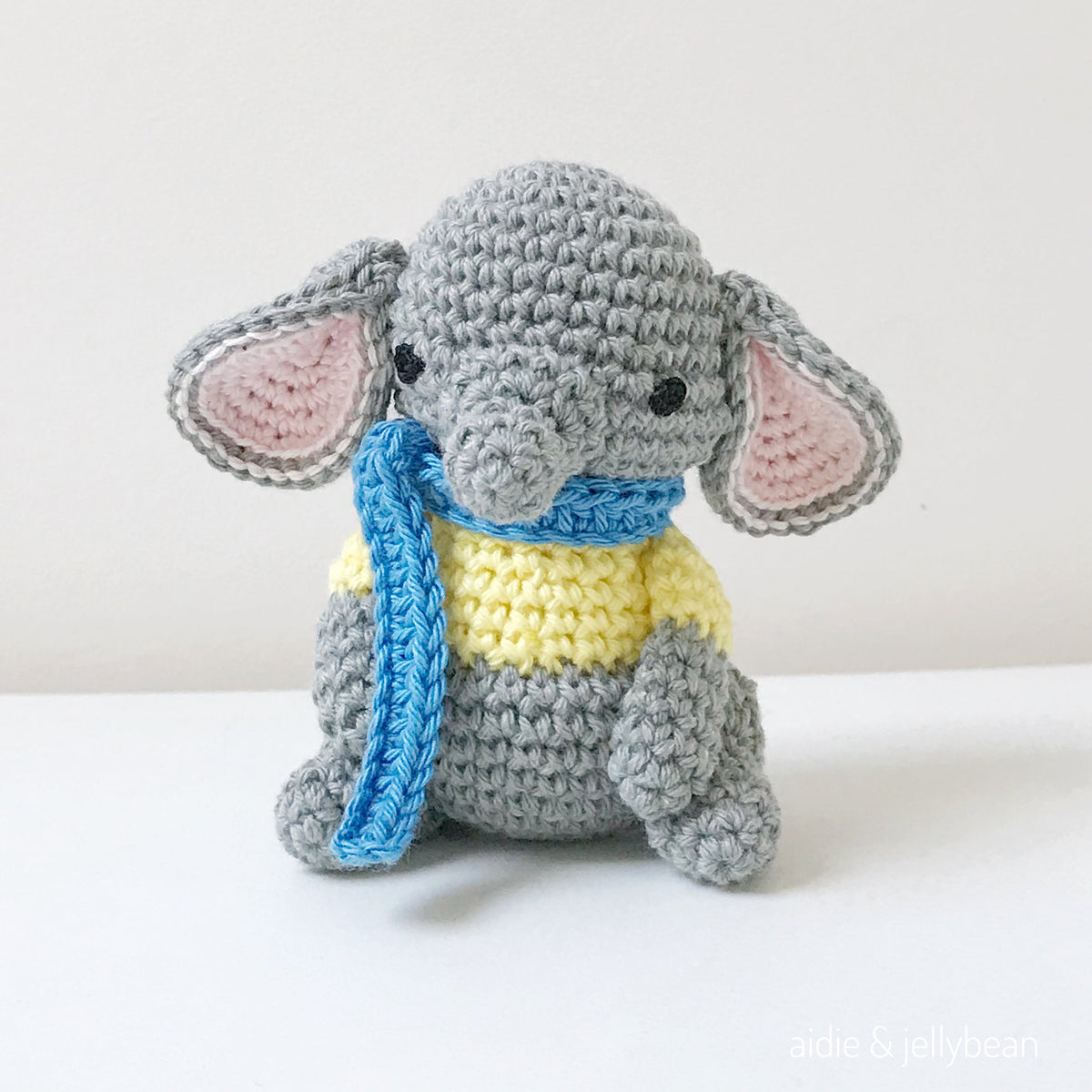AMIGURUMI PATTERN/ tutorial (English) Amigurumi Elephant - "Lenny the Little Elephant" pdf - US terminology