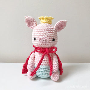 AMIGURUMI PATTERN/ tutorial (English) Amigurumi Pig - "The Pig Prince" pdf - US terminology