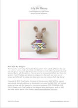 Load image into Gallery viewer, AMIGURUMI PATTERN/ tutorial (English) Amigurumi Bunny - &quot;Lily the Bunny&quot; pdf - US terminology