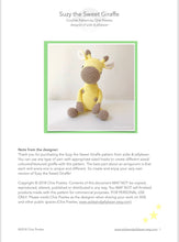 Load image into Gallery viewer, AMIGURUMI PATTERN/ tutorial (English) Amigurumi Giraffe &quot;Suzy the Sweet Giraffe&quot; pdf - US terminology