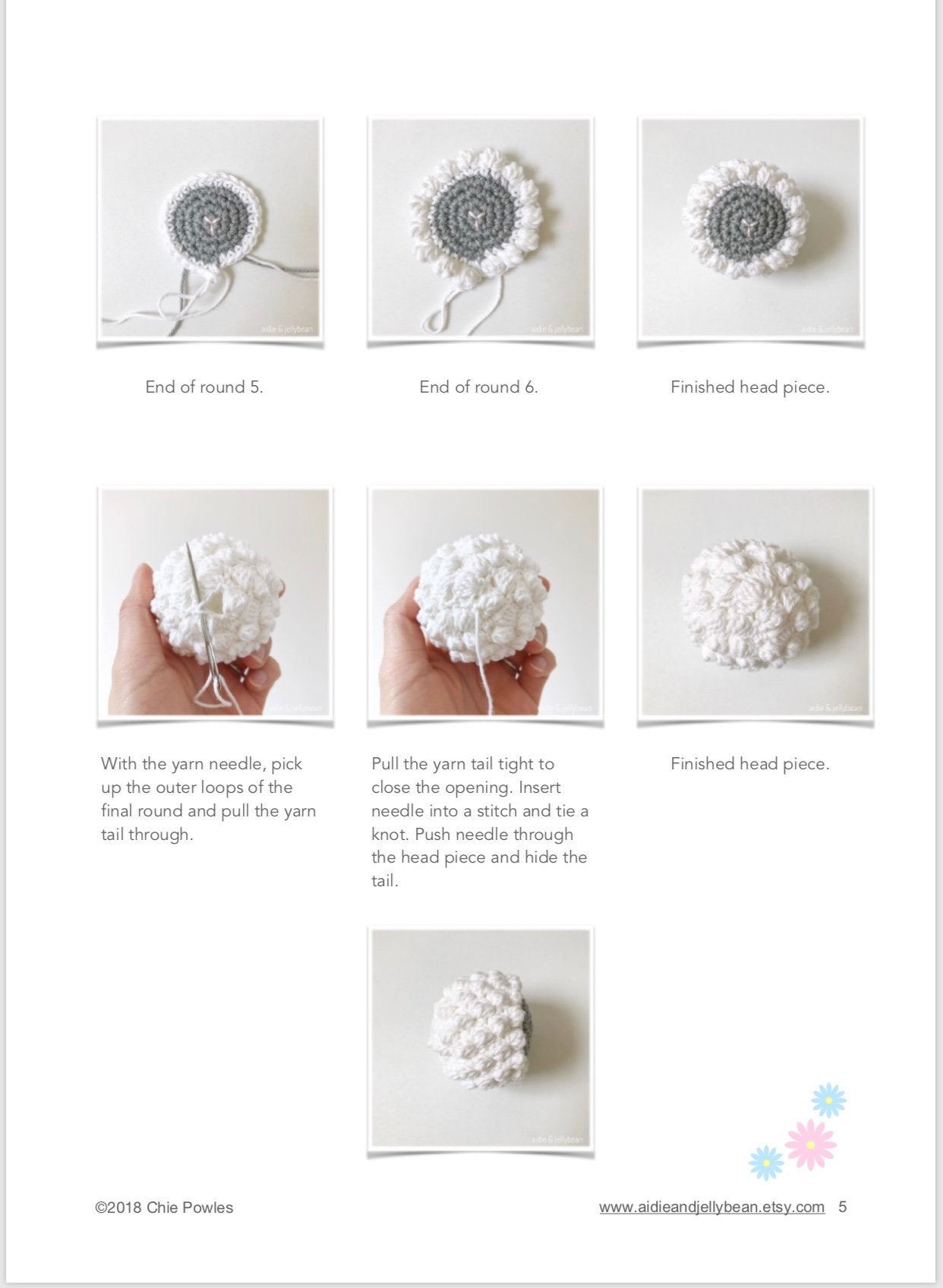 AMIGURUMI PATTERN/ tutorial (English) Amigurumi Sheep - "Jessie the Sheep" pdf - US terminology