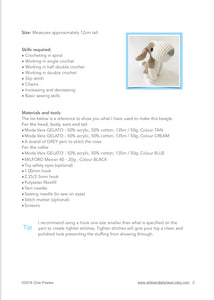 AMIGURUMI PATTERN/ tutorial (English) Amigurumi Beagle Dog - "Bailey the Beagle Puppy" pdf - US terminology