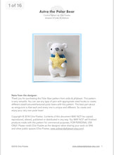 Load image into Gallery viewer, AMIGURUMI PATTERN/ tutorial (English) Amigurumi Polar Bear - &quot;Astro the Polar Bear&quot; pdf - US terminology