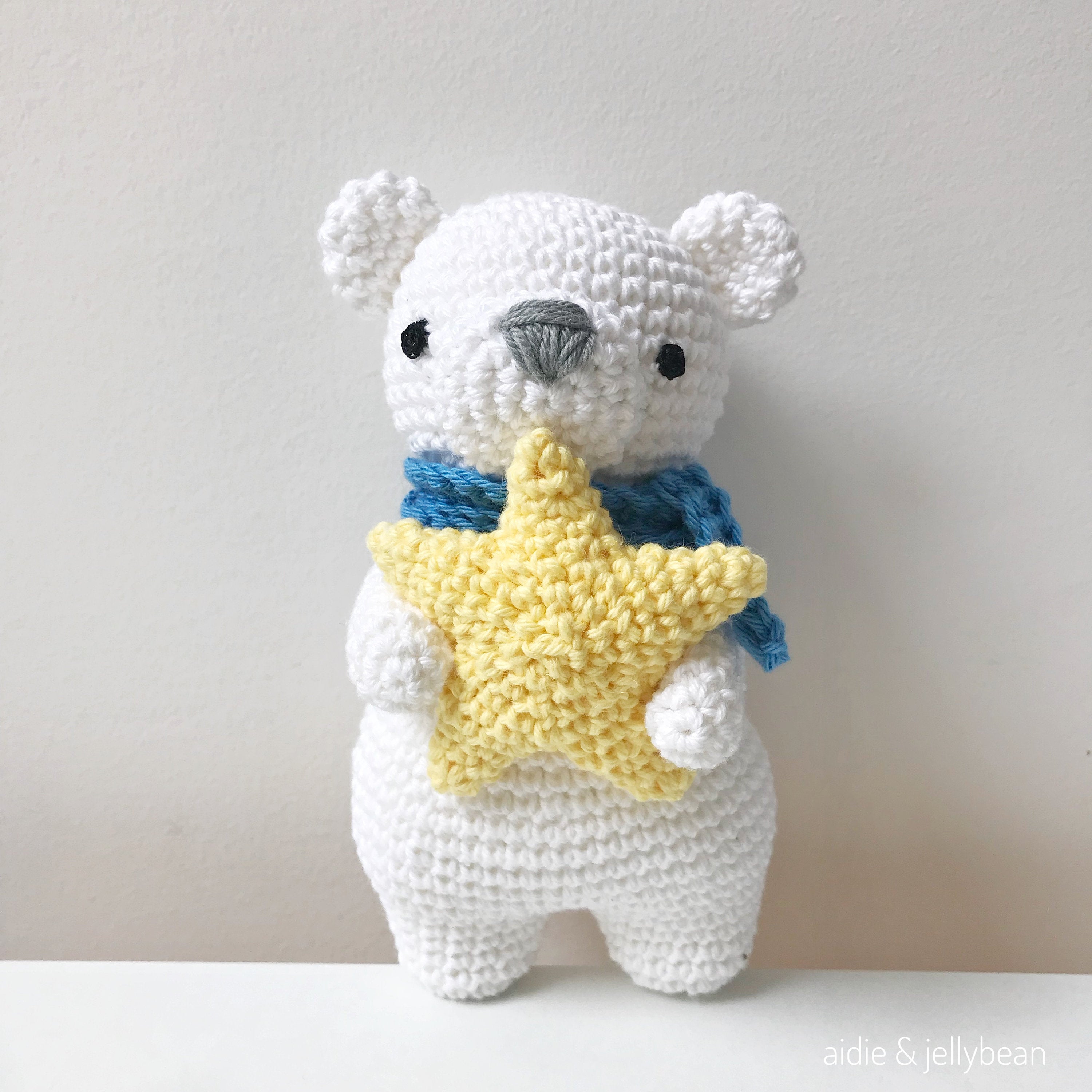 AMIGURUMI PATTERN/ tutorial (English) Amigurumi Polar Bear - "Astro the Polar Bear" pdf - US terminology