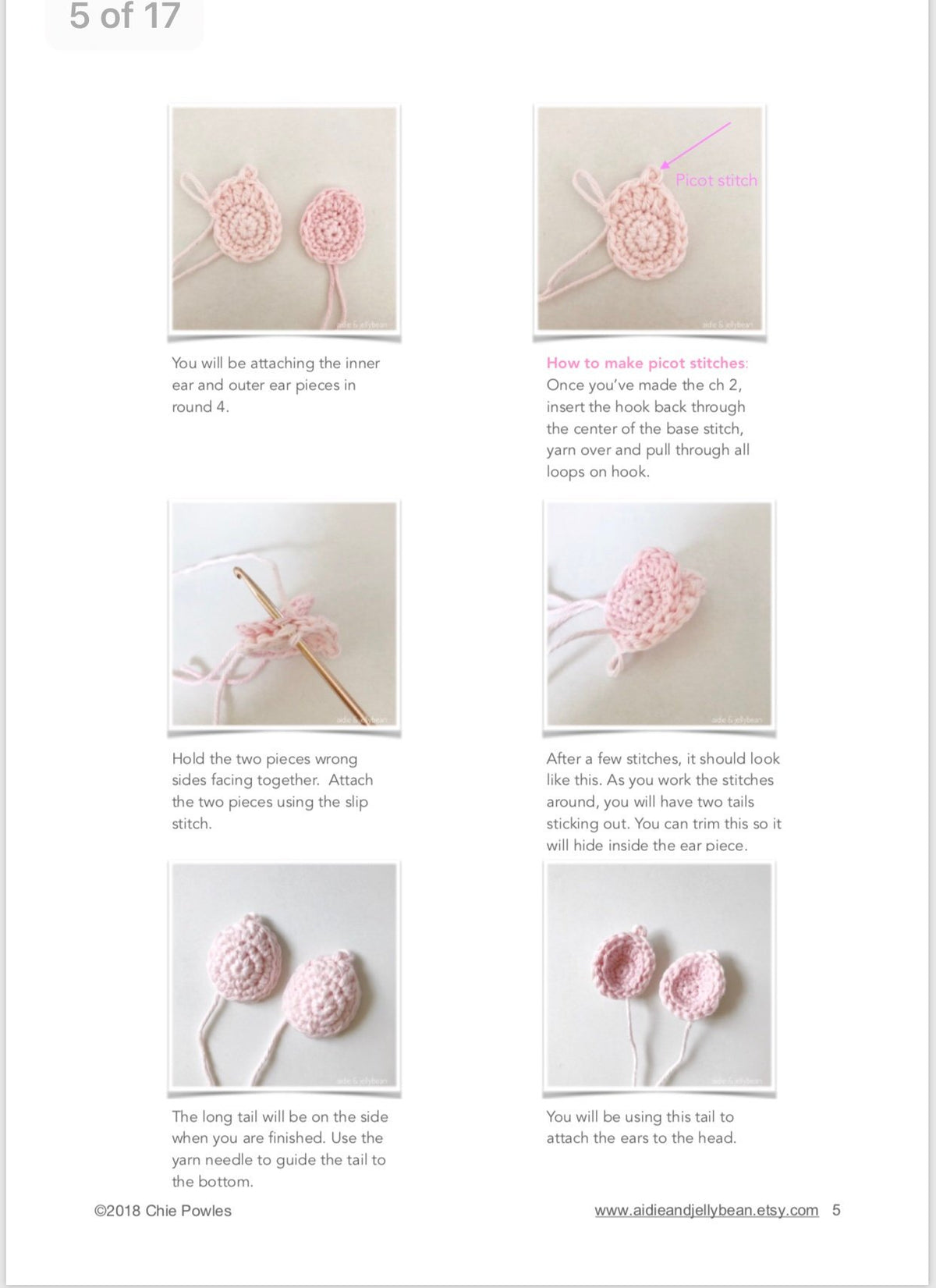 AMIGURUMI PATTERN/ tutorial (English) Amigurumi Pig - "The Pig Prince" pdf - US terminology