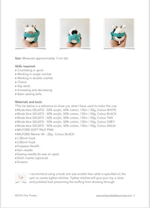 AMIGURUMI PATTERN/ tutorial (English) Amigurumi Cow "Egg Shaped Animals - Mr. Cow" pdf - US terminology