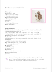 AMIGURUMI PATTERN/ tutorial (English) Amigurumi Cavalier Dog - "Coco the Cavalier Puppy" pdf - US terminology