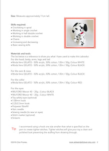 AMIGURUMI PATTERN/ tutorial (English) Amigurumi Dalmatian Dog - "Dusty the Dalmatian Puppy" pdf - US terminology