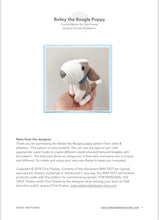 Load image into Gallery viewer, AMIGURUMI PATTERN/ tutorial (English) Amigurumi Beagle Dog - &quot;Bailey the Beagle Puppy&quot; pdf - US terminology