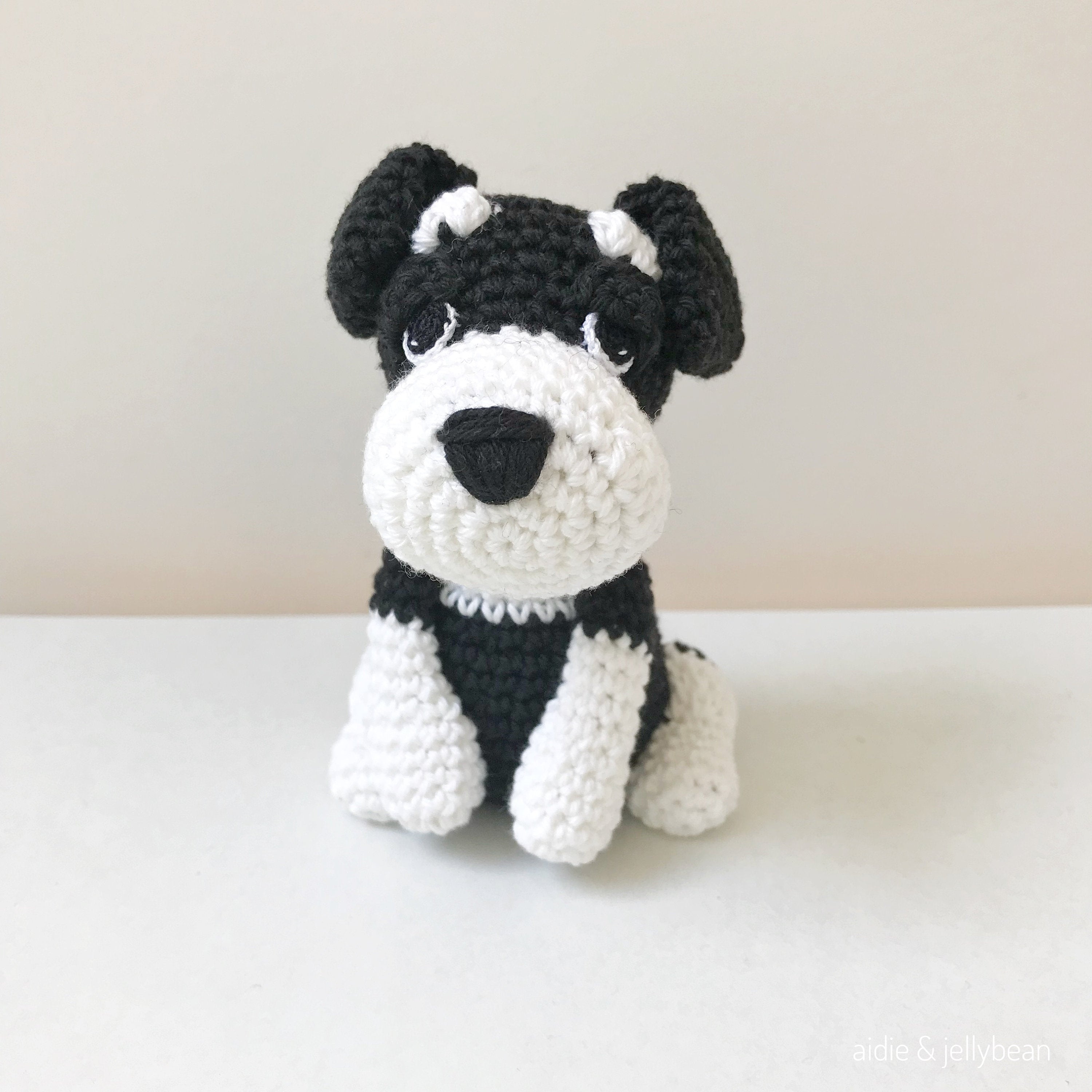 AMIGURUMI PATTERN/ tutorial (English) Amigurumi Schnauzer - "Whiskey the Schnauzer Puppy" pdf - US terminology