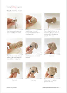 AMIGURUMI PATTERN/ tutorial (English) Amigurumi Dachshund Dog - "Daisy the Dachshund Puppy" pdf - US terminology