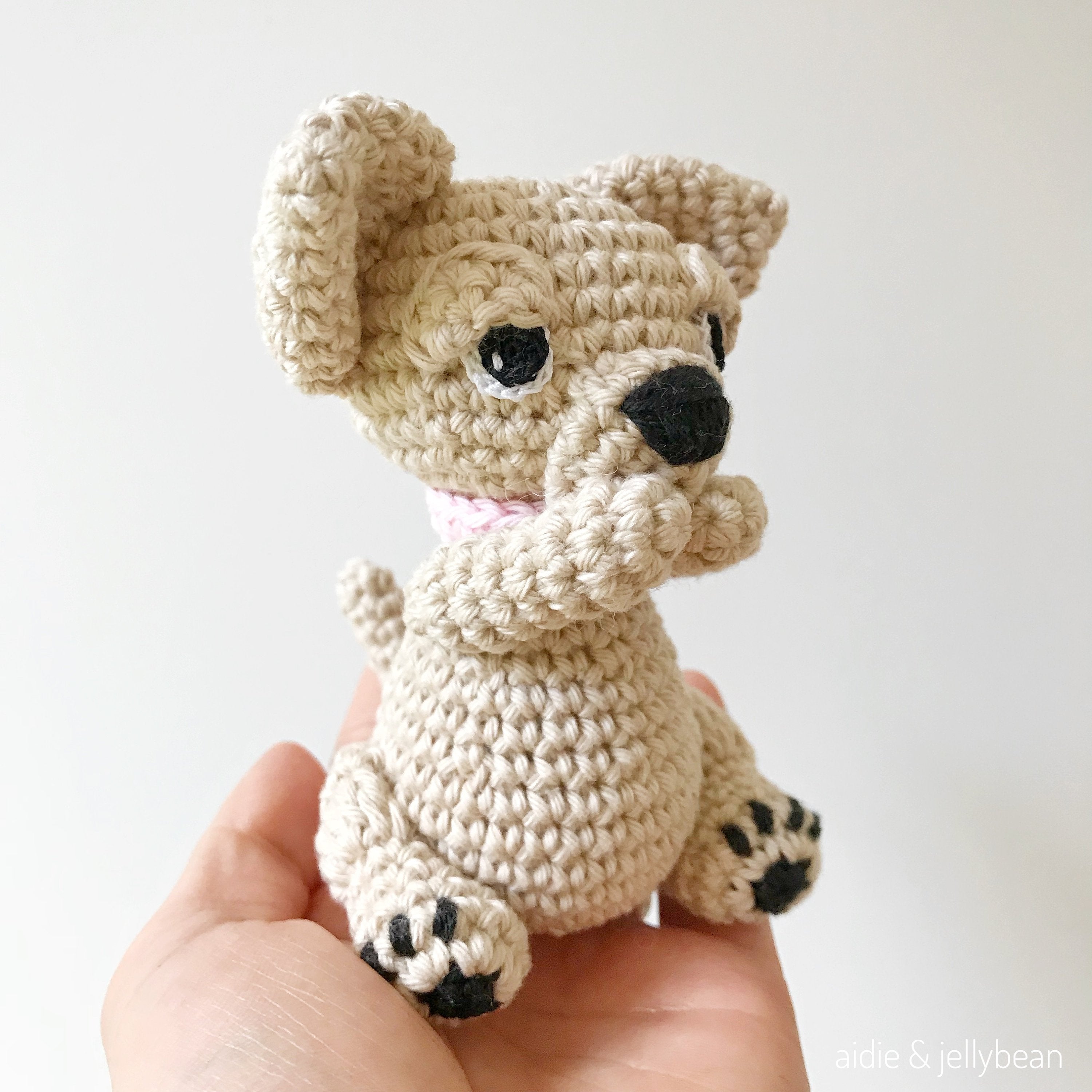 AMIGURUMI PATTERN/ tutorial (English) Amigurumi Chihuahua Dog - "Bella the Chihuahua Puppy" pdf - US terminology