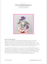 Load image into Gallery viewer, AMIGURUMI PATTERN/ tutorial (English) Amigurumi Elephant - &quot;Ellie the Elegant Elephant&quot; pdf - US terminology