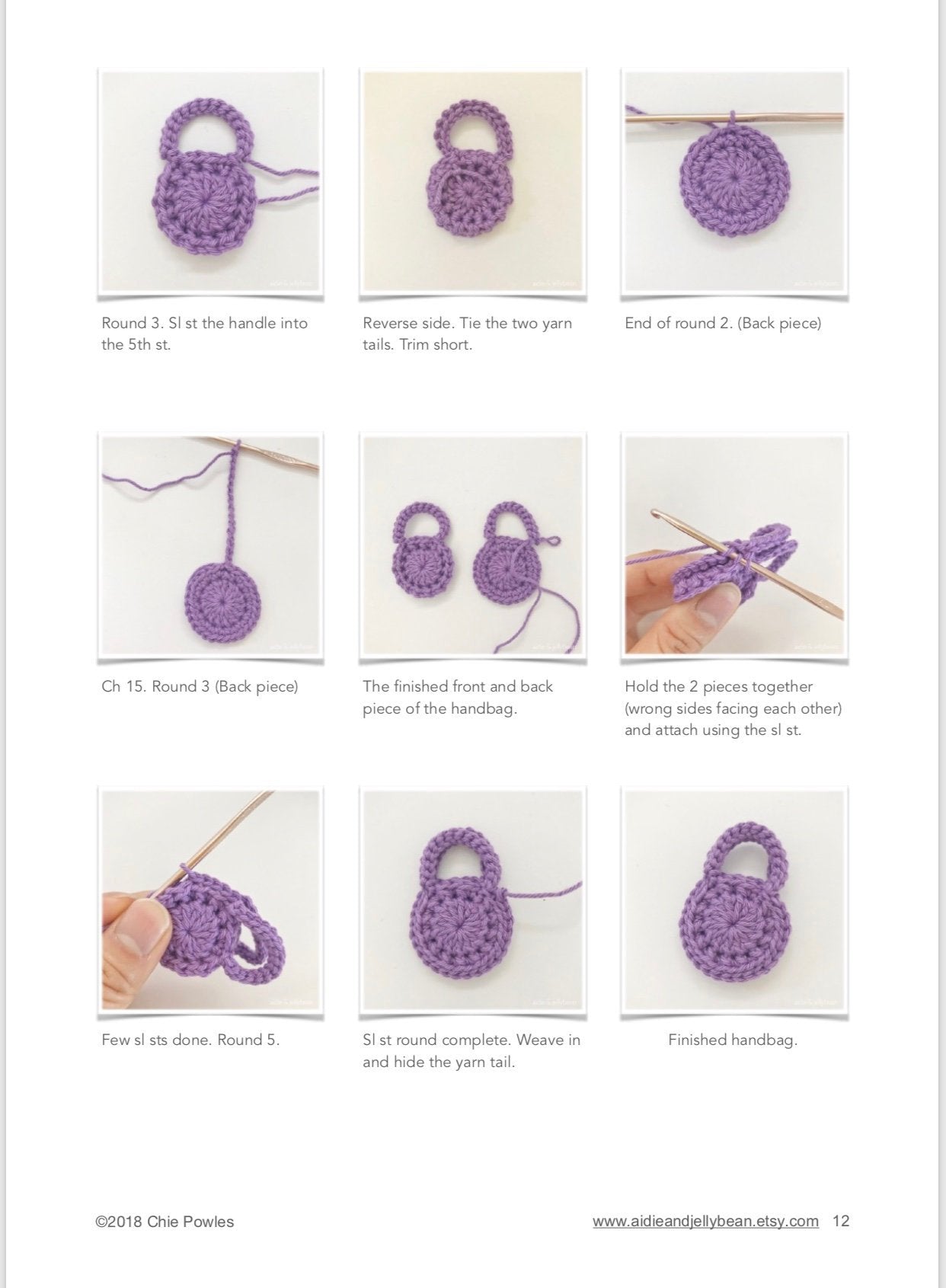 AMIGURUMI PATTERN/ tutorial (English) Amigurumi Elephant - "Ellie the Elegant Elephant" pdf - US terminology