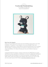 Load image into Gallery viewer, AMIGURUMI PATTERN/ tutorial (English) Amigurumi French Bulldog - &quot;Frankie the French Bulldog Puppy&quot; pdf - US terminology