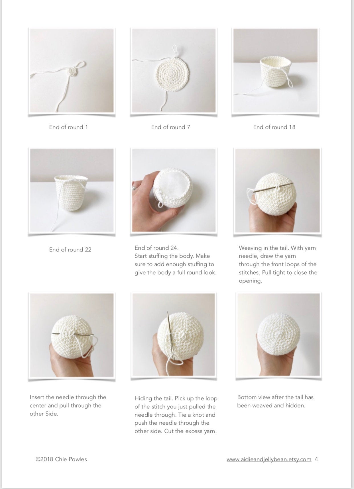AMIGURUMI PATTERN/ tutorial (English) Amigurumi Cow "Egg Shaped Animals - Mr. Cow" pdf - US terminology