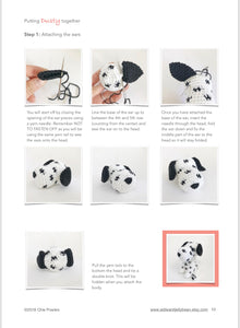 AMIGURUMI PATTERN/ tutorial (English) Amigurumi Dalmatian Dog - "Dusty the Dalmatian Puppy" pdf - US terminology