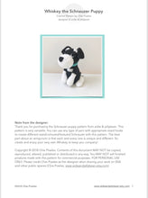 Load image into Gallery viewer, AMIGURUMI PATTERN/ tutorial (English) Amigurumi Schnauzer - &quot;Whiskey the Schnauzer Puppy&quot; pdf - US terminology
