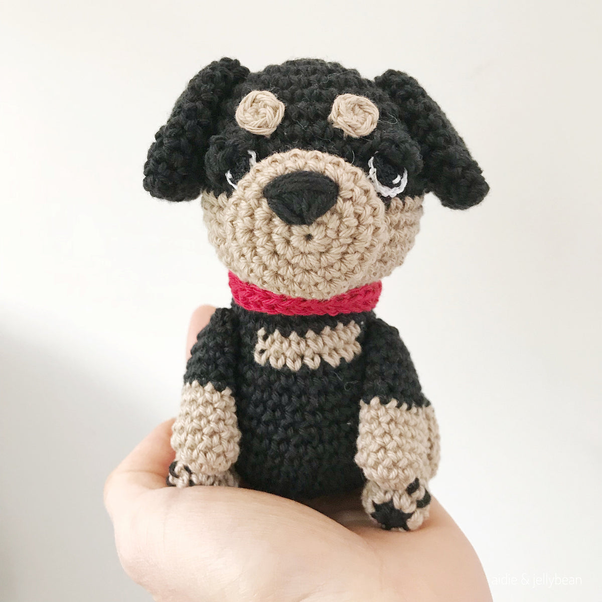 AMIGURUMI PATTERN/ tutorial (English) Amigurumi Rottweiler Dog - "Rex the Rottweiler Puppy" pdf - US terminology
